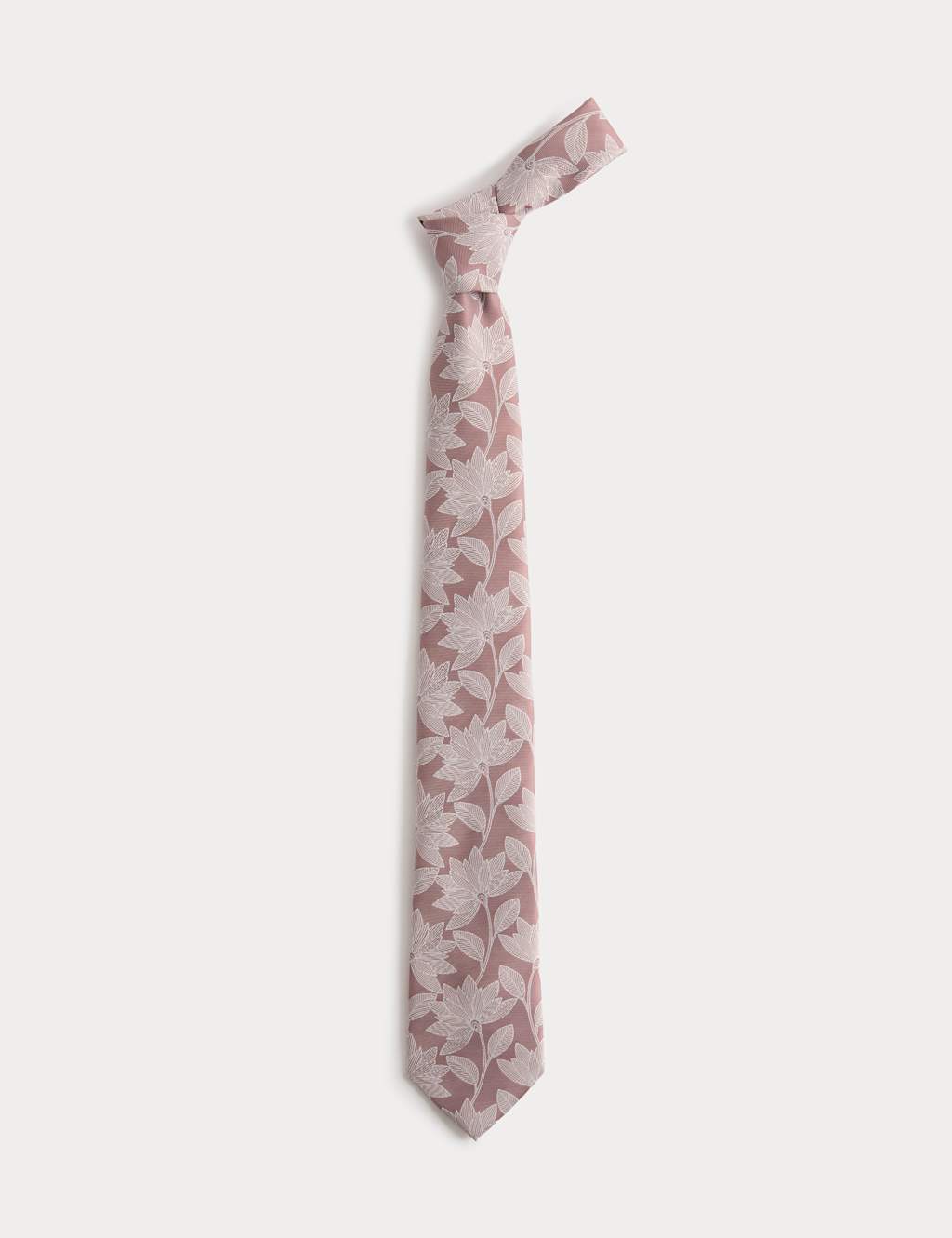 M&S Men's Floral Fan Tie - Pink