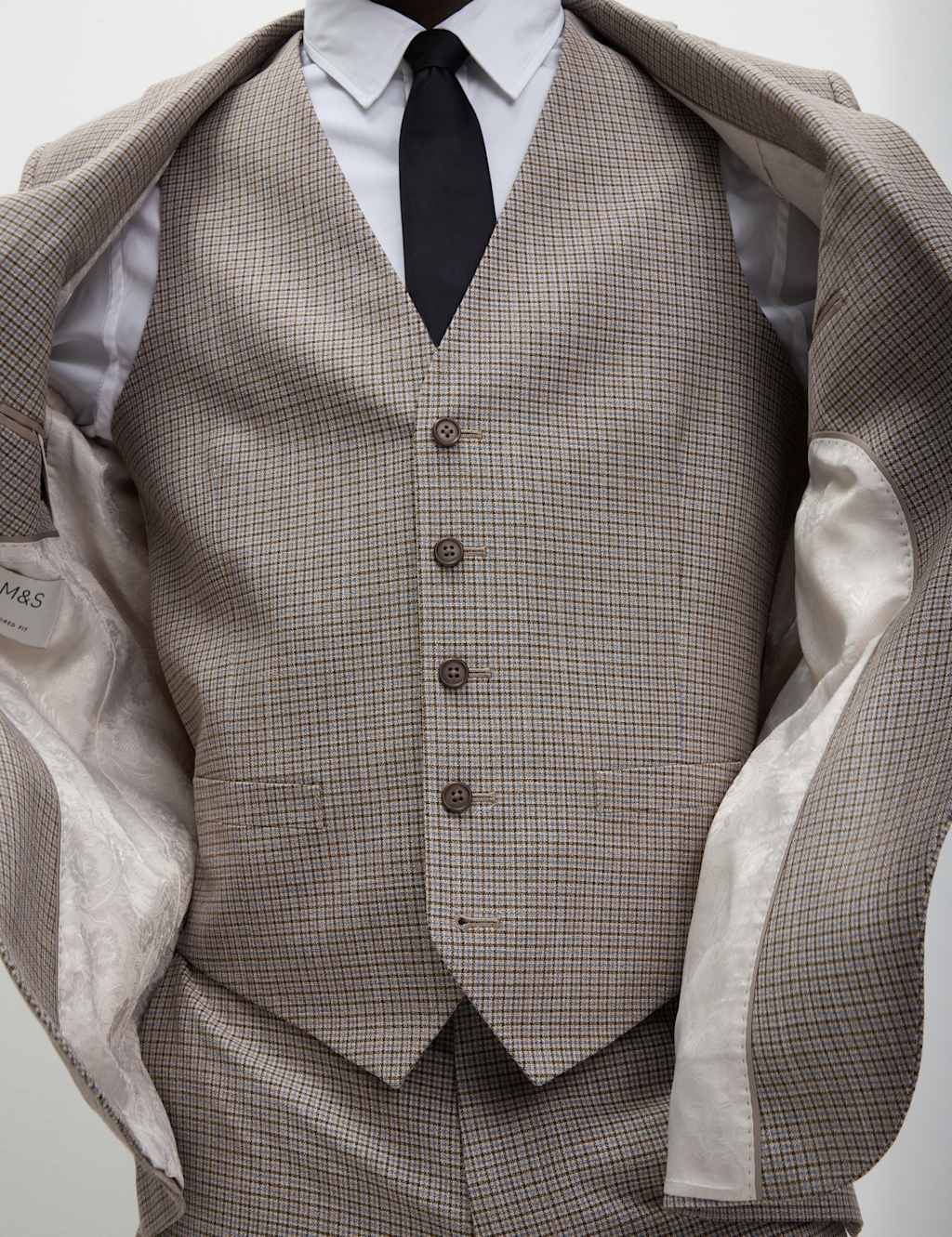 Puppytooth Check Waistcoat
