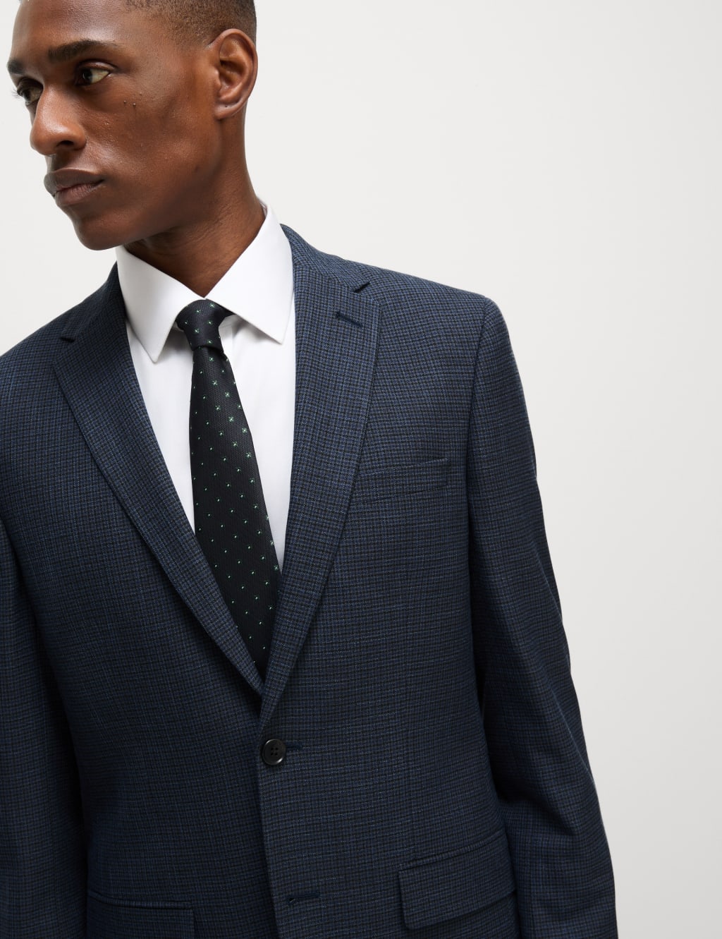 Skinny Fit Check Suit Jacket