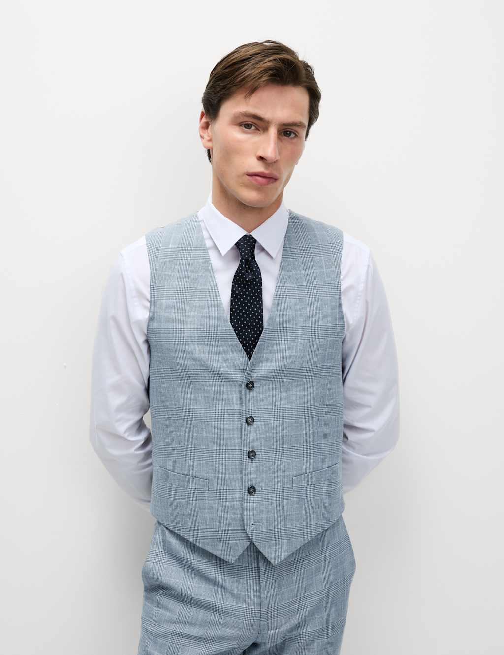 Slim Fit Check Waistcoat