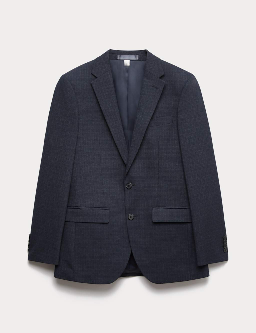 M&S Skinny Fit Textured Stretch Suit Jacket Navy