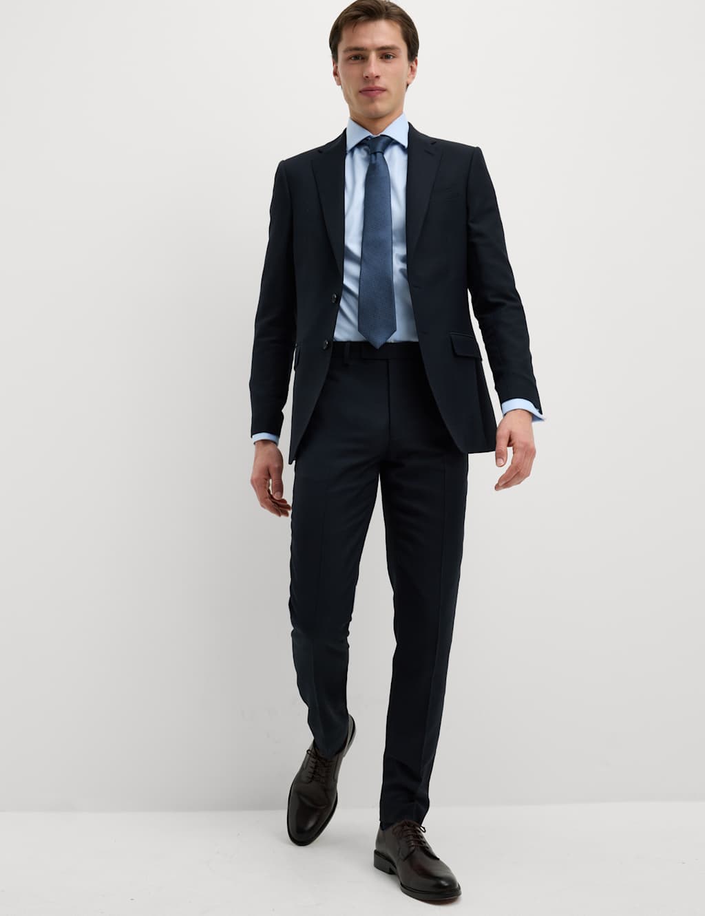 Slim Fit Pure Wool Suit Trousers