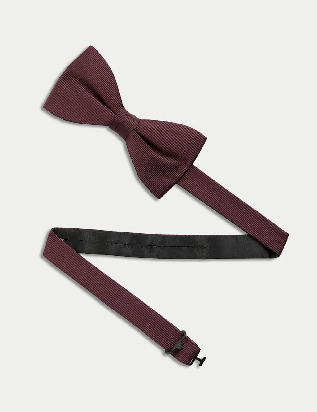 M&S Textured Bow Tie Burgundy