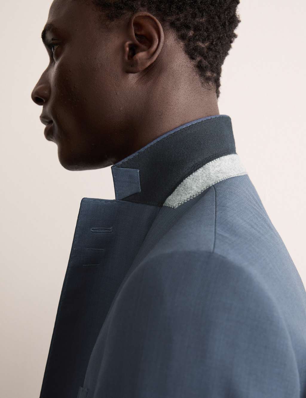 Tailored Fit Italian Wool Sharkskin Jacket