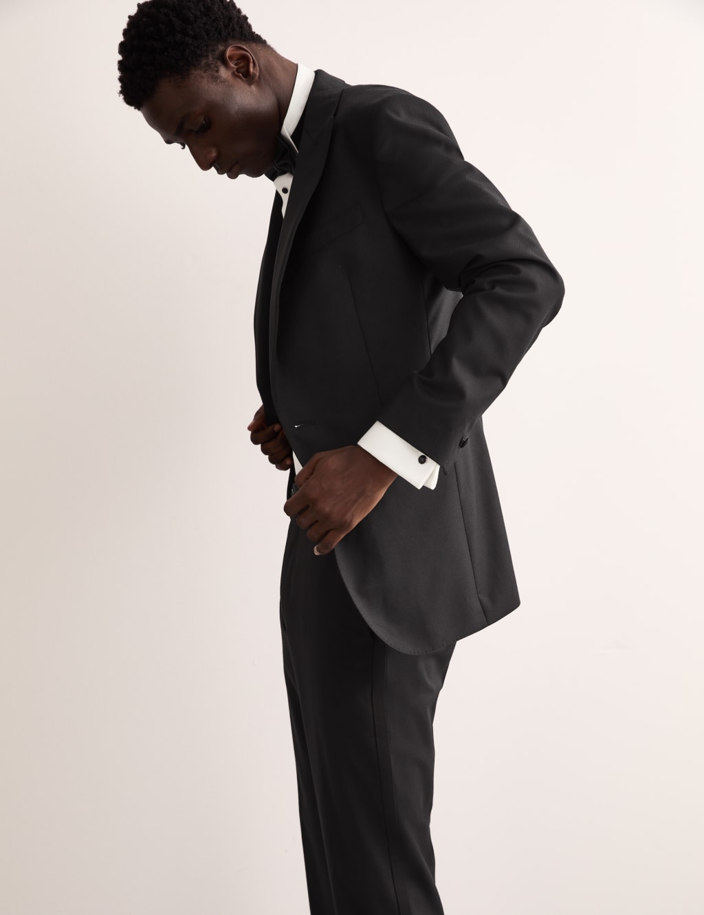 Tailored Fit Pure Wool Tuxedo Jacket