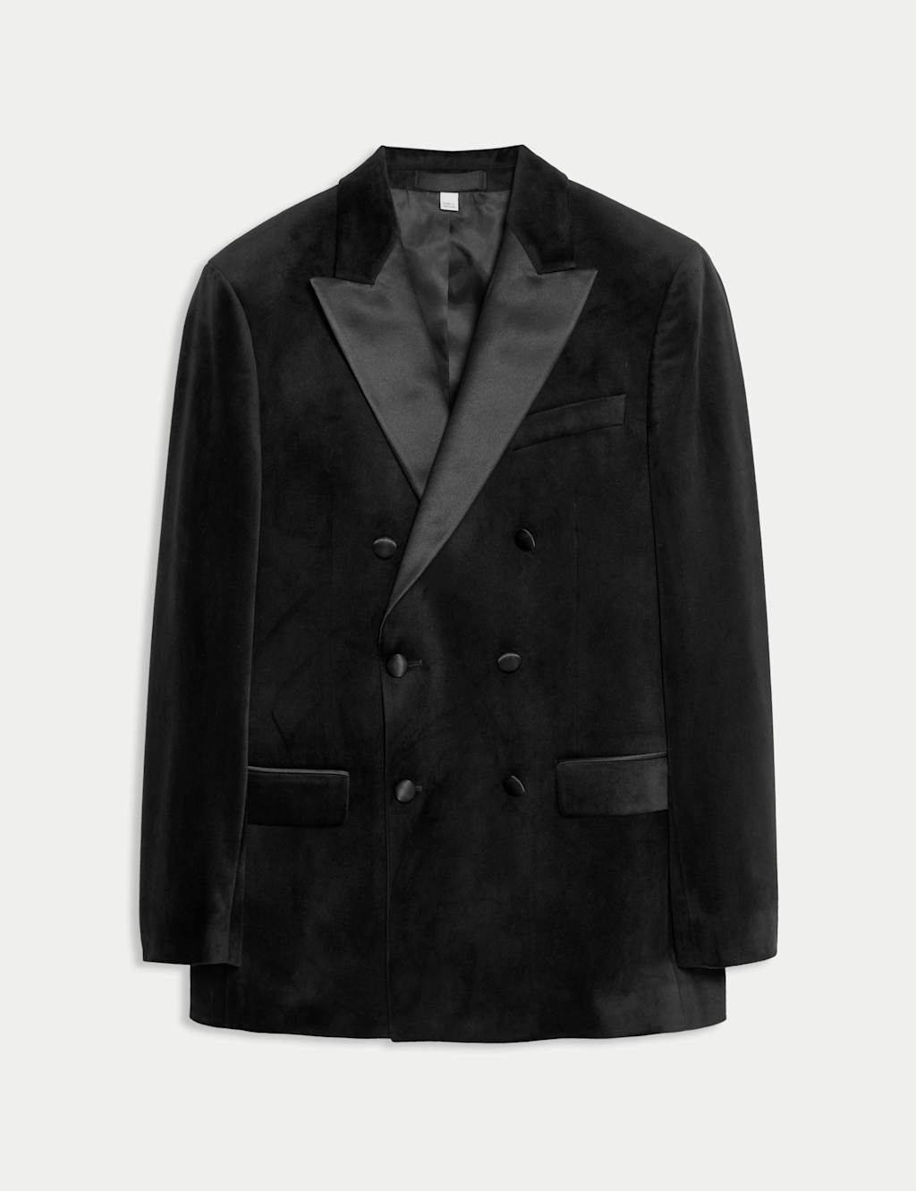 M&S Men's Tailored Fit Velvet Suit Jacket - 38 - Black