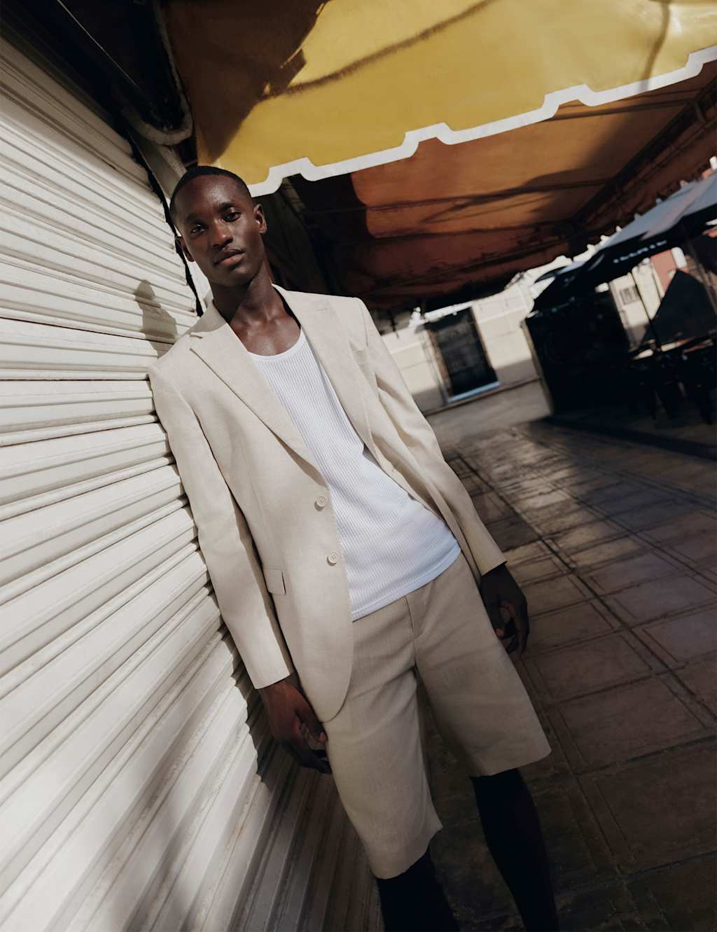 Tailored Fit Italian Performance Linen Blend Suit Jacket