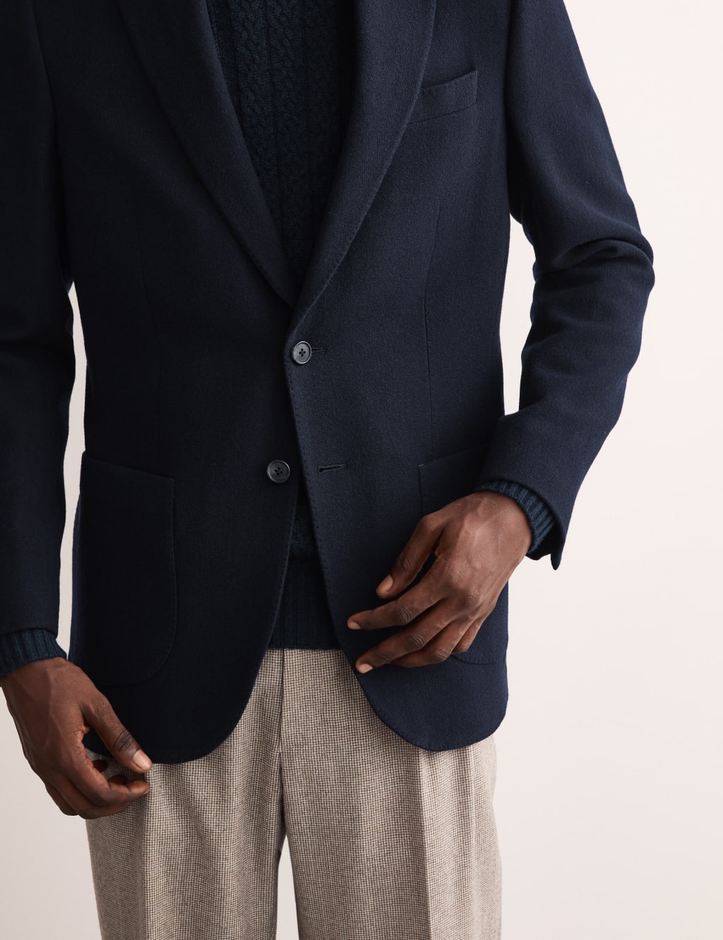 Tailored Fit Italian Wool Rich Twill Blazer