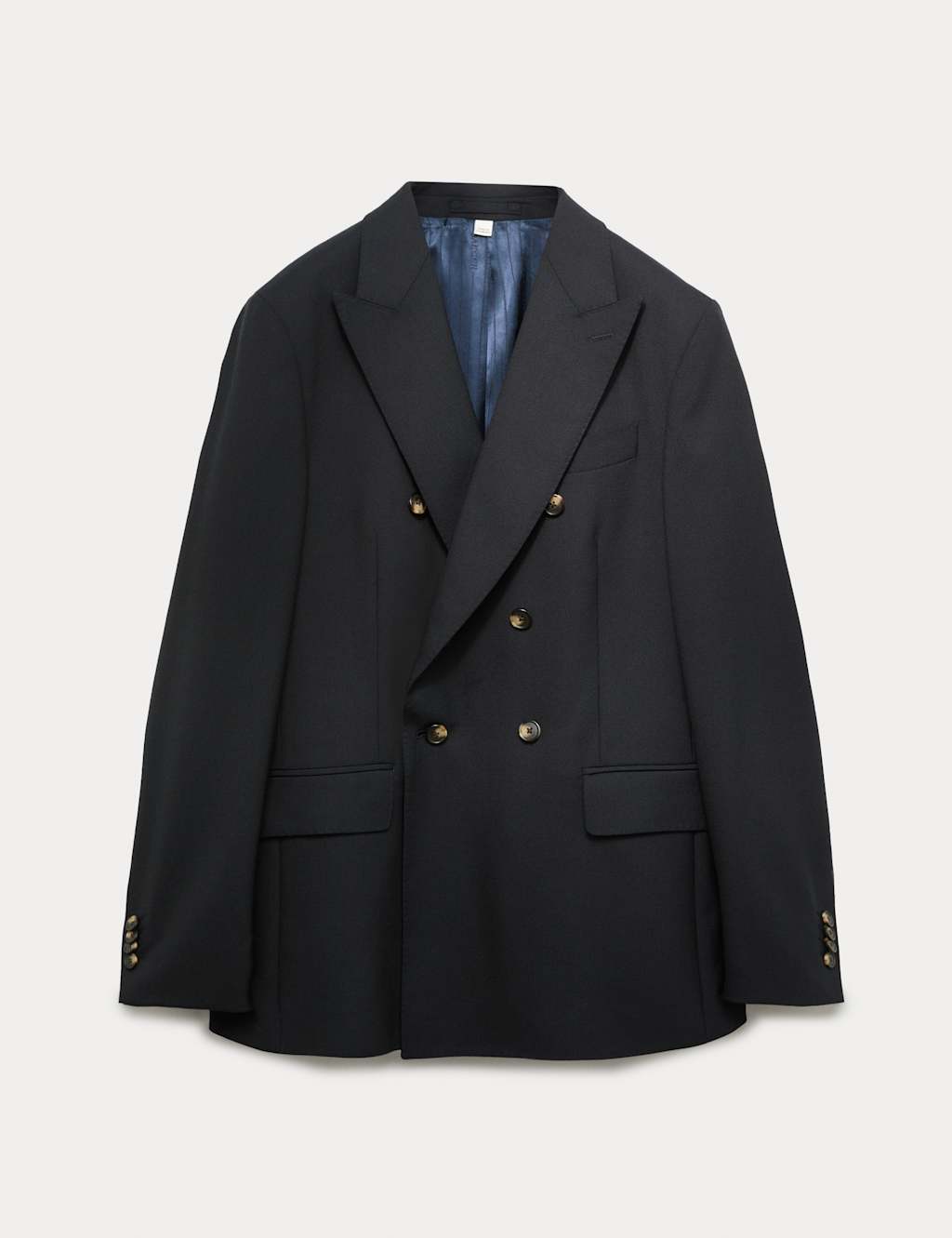 JAEGER Tailored Fit Italian Pure Wool Blazer Navy