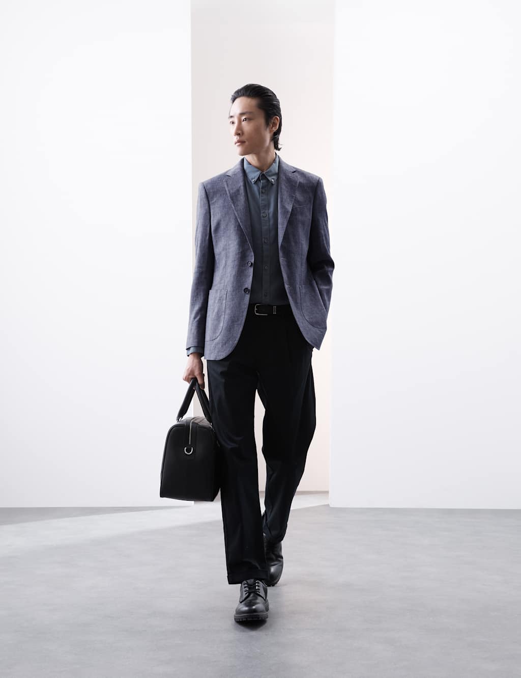 Tailored Fit Italian Linen Blend Twill Blazer