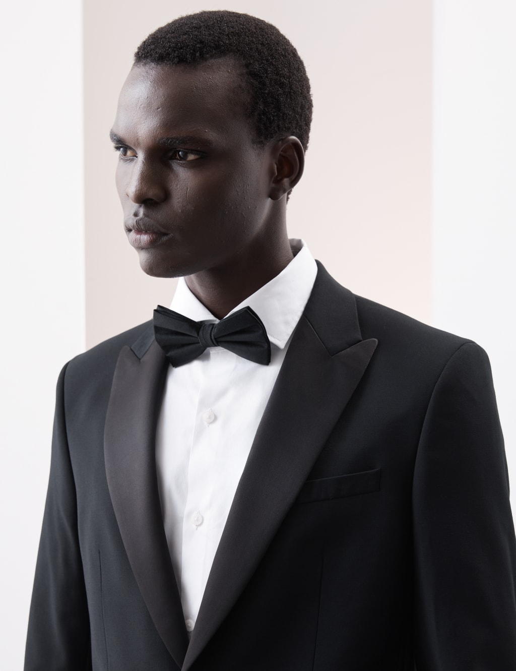 Tailored Fit Wool Blend Tuxedo Jacket
