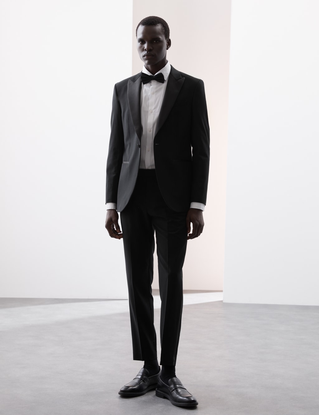 Tailored Fit Wool Blend Tuxedo Trousers