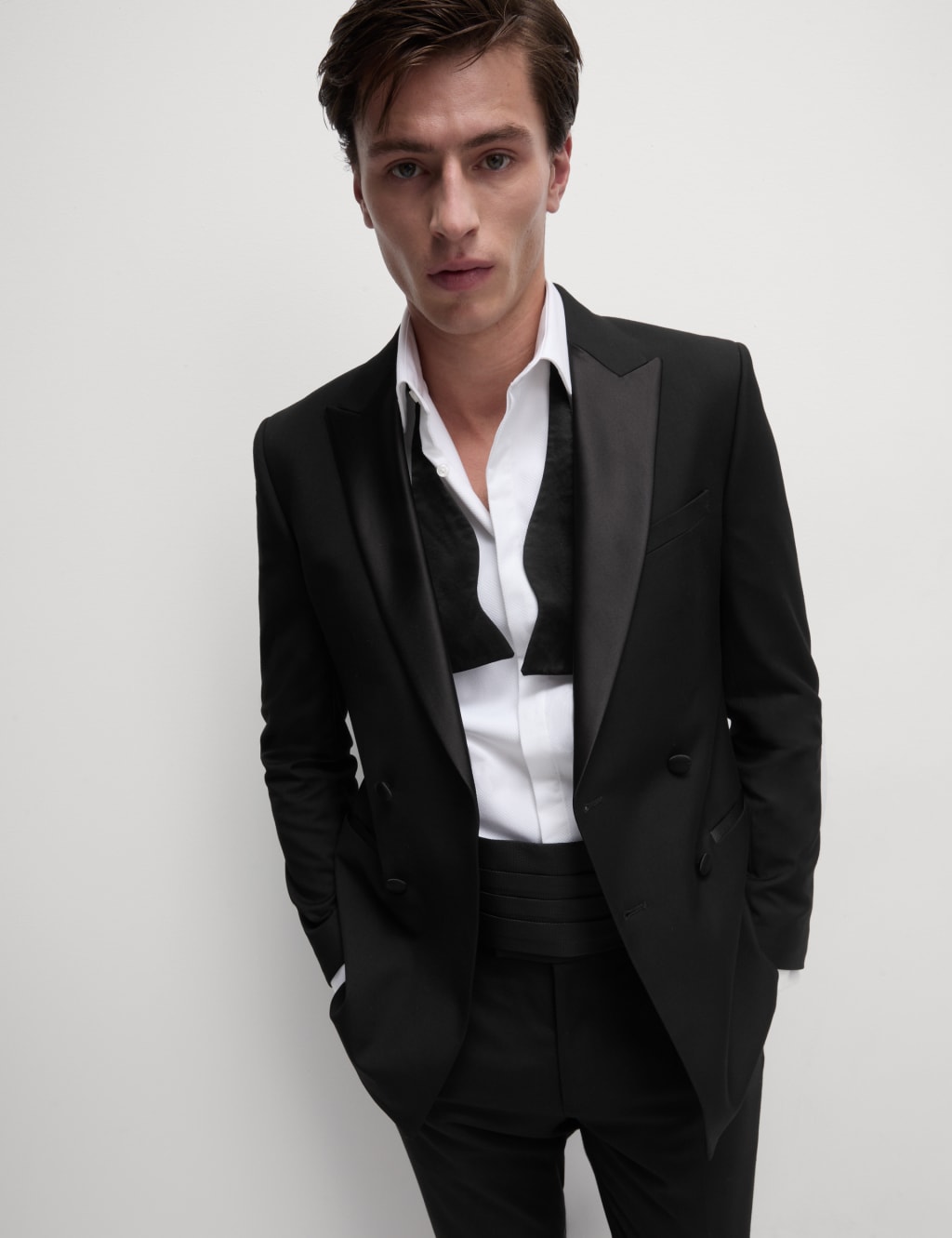 Slim Fit Double Breasted Tuxedo Jacket