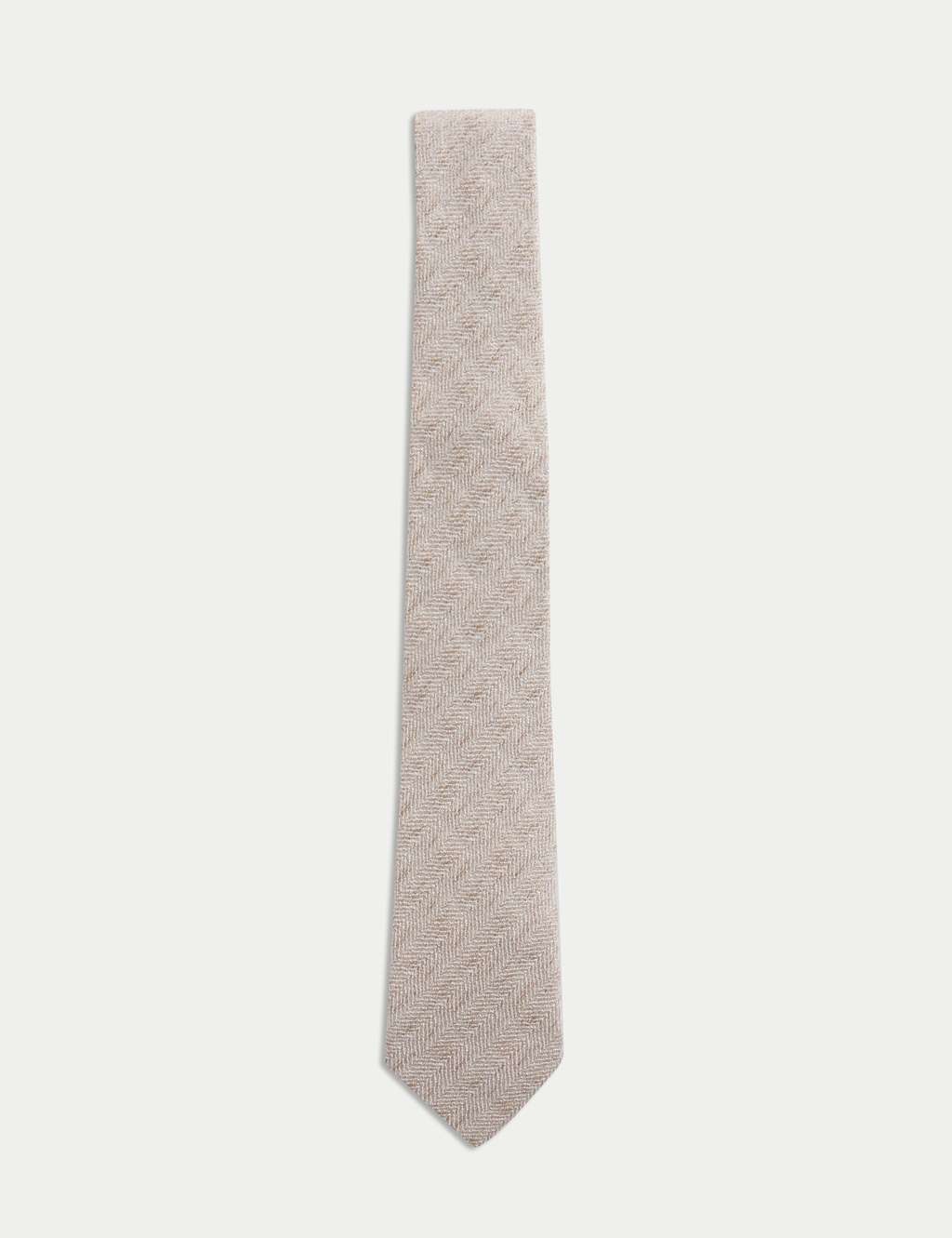 Herringbone Silk Blend Tie