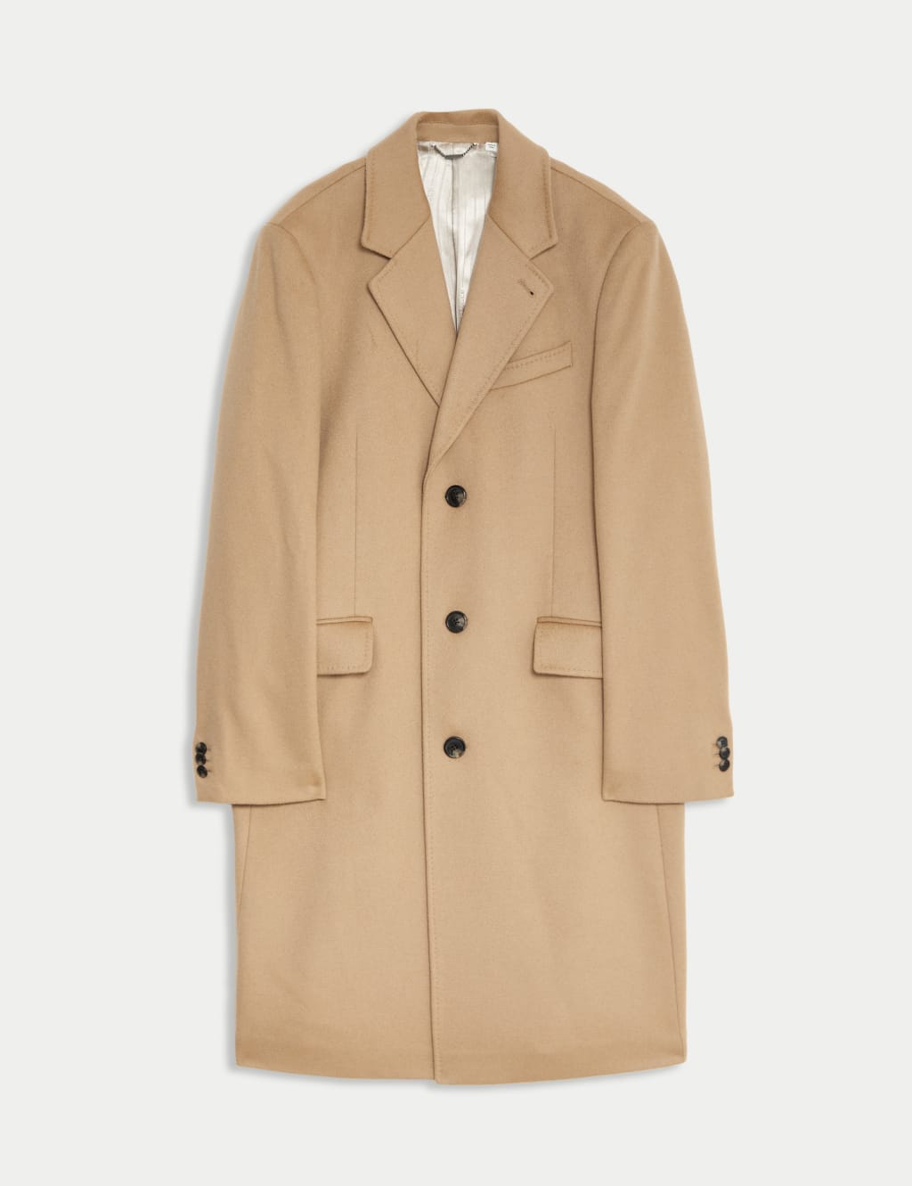 JAEGER Italian Wool & Cashmere Blend Revere Coat Camel