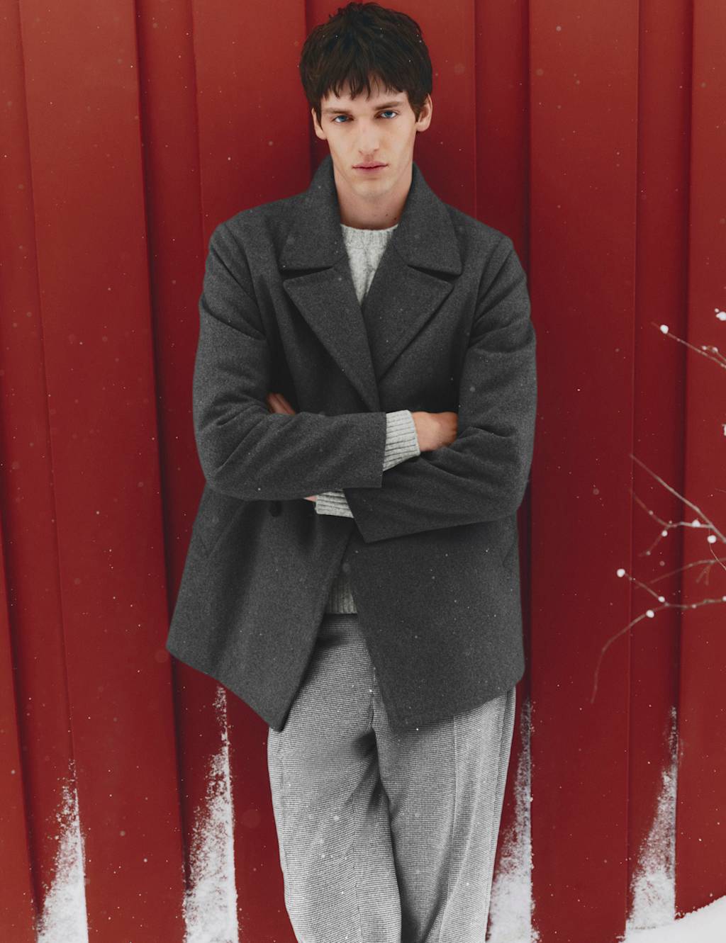 Autograph Wool Rich Peacoat Charcoal