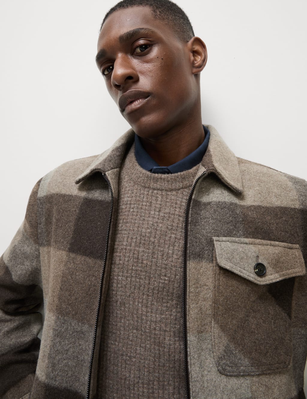 Checked coat mens best sale