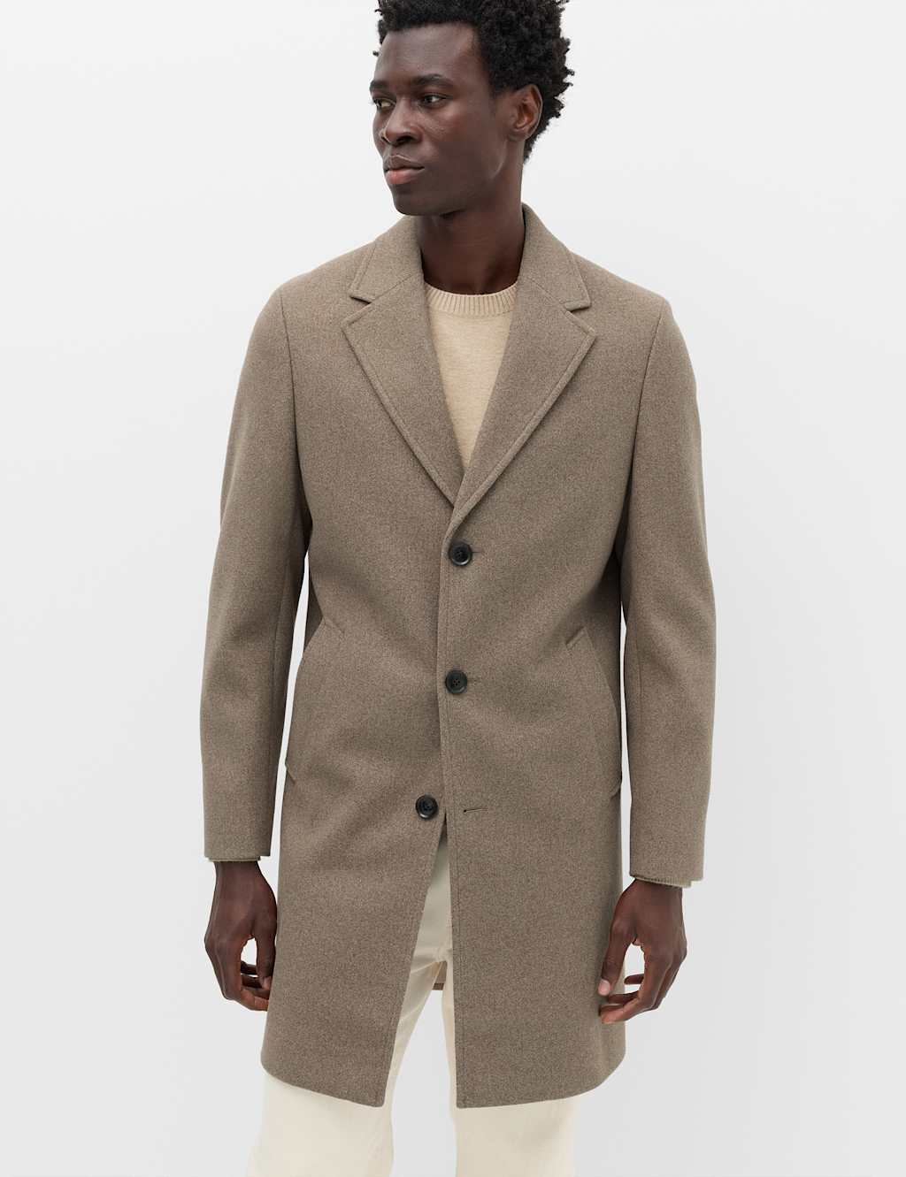 M&S Men's Revere Overcoat - XL - Neutral