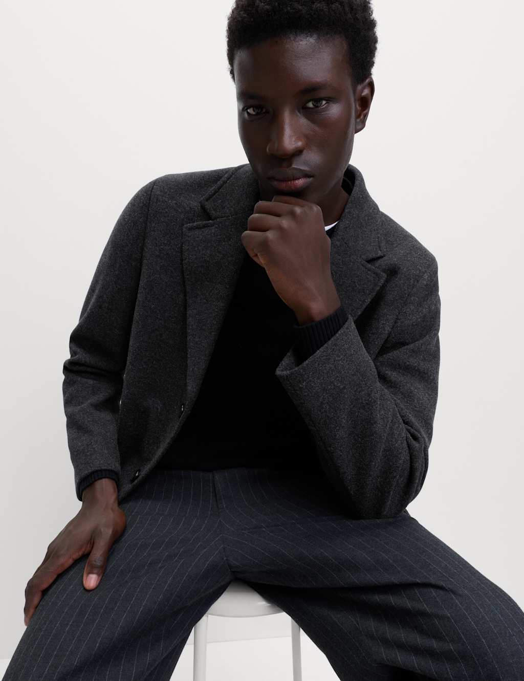 M&S Revere Overcoat Charcoal