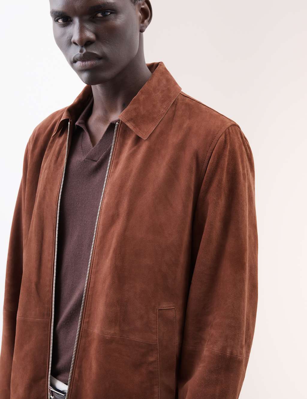 Suede Harrington Jacket