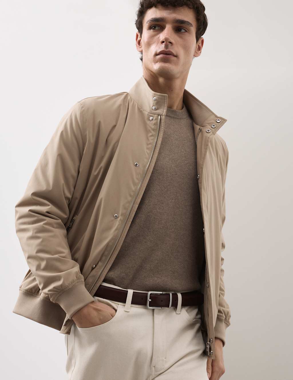 Autograph Men's Performance Bomber Jacket - S - Sand