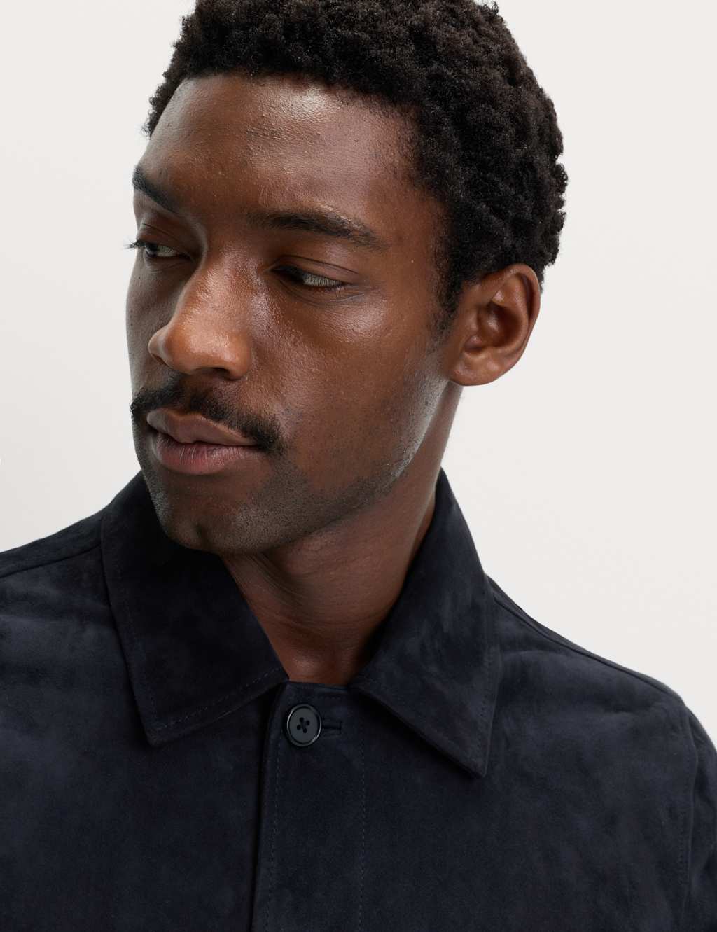 M&S Suede Chore Jacket Navy