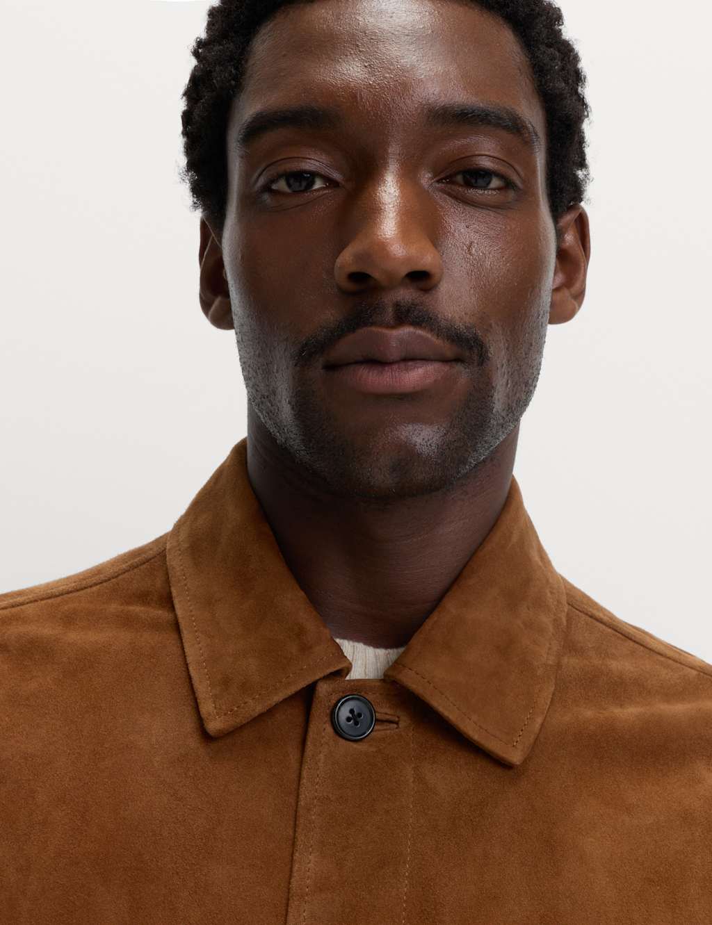 M&S Suede Chore Jacket Brown