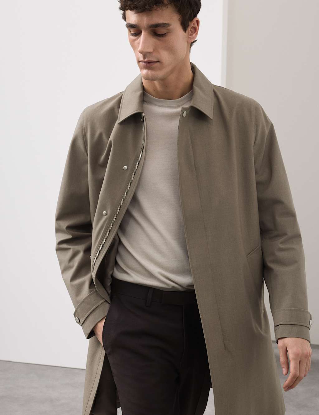 Autograph Men's Performance Tech Mac with Wool - L - Neutral
