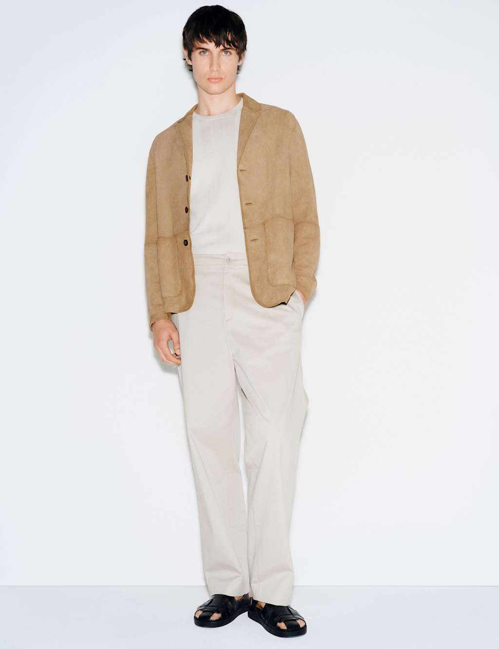 Autograph Men's Suede Chore Jacket - M - Sand