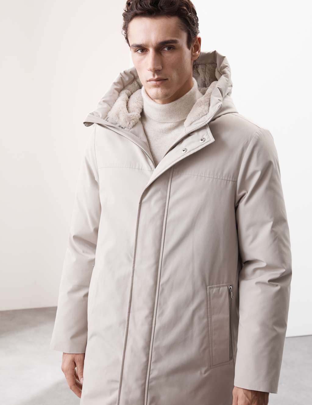 Trench coat men puffer on sale