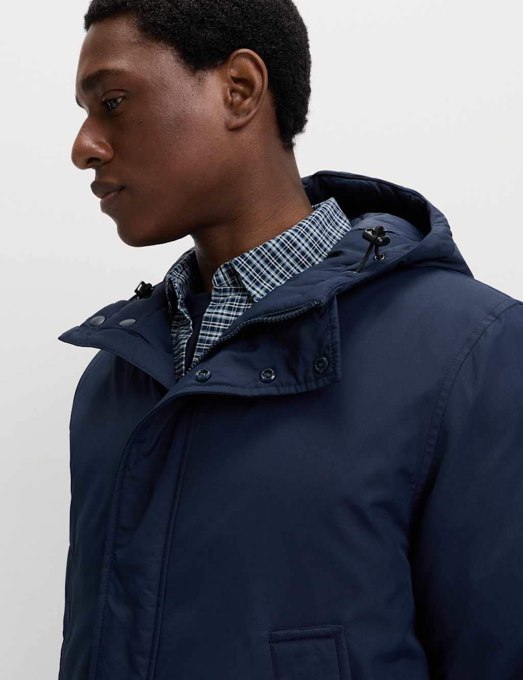 M&S Parka Jacket with Thermowarmth Navy