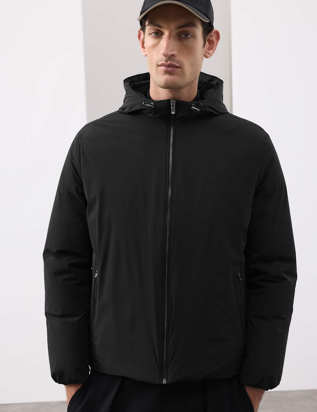 Autograph Feather and Down Puffer Jacket Black