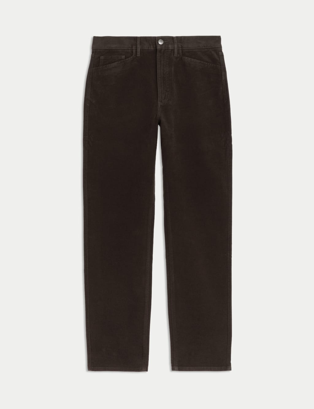 Regular Fit Italian Moleskin 5 Pocket Trousers