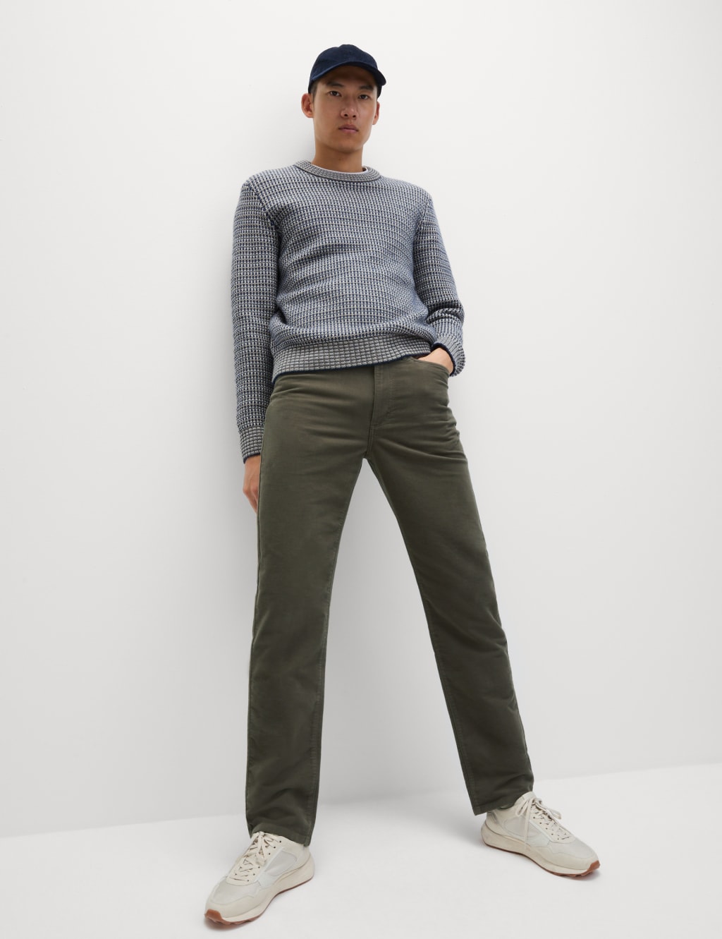 Regular Fit Italian Moleskin 5 Pocket Trousers