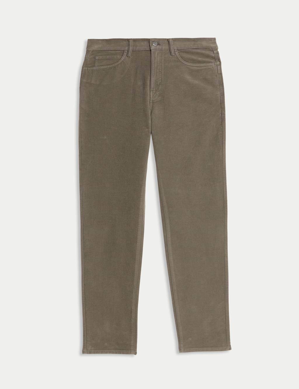 Regular Fit Italian Moleskin 5 Pocket Trousers