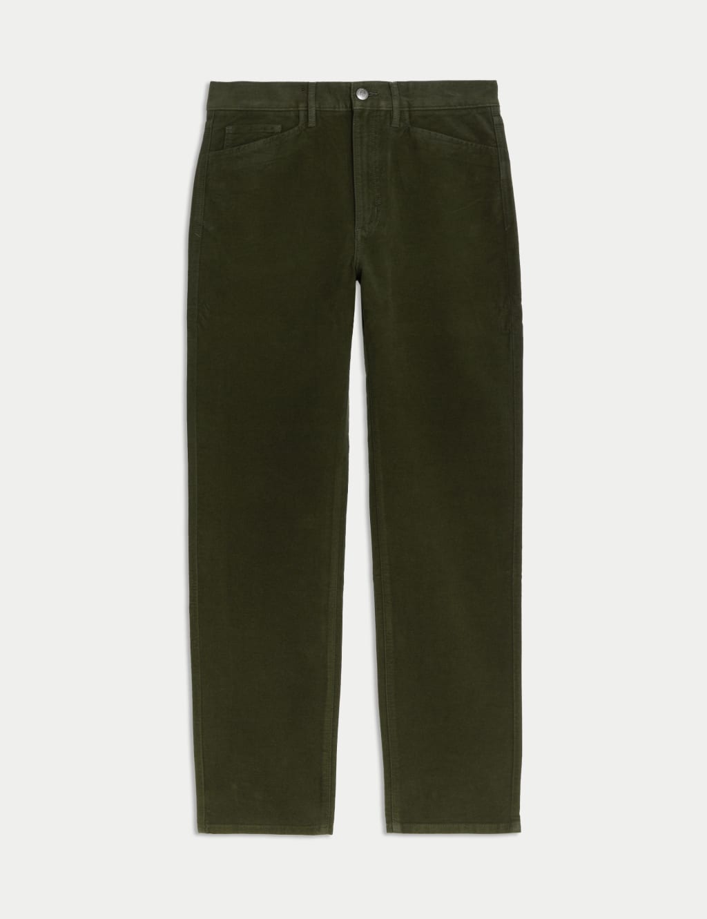 Regular Fit Italian Moleskin 5 Pocket Trousers