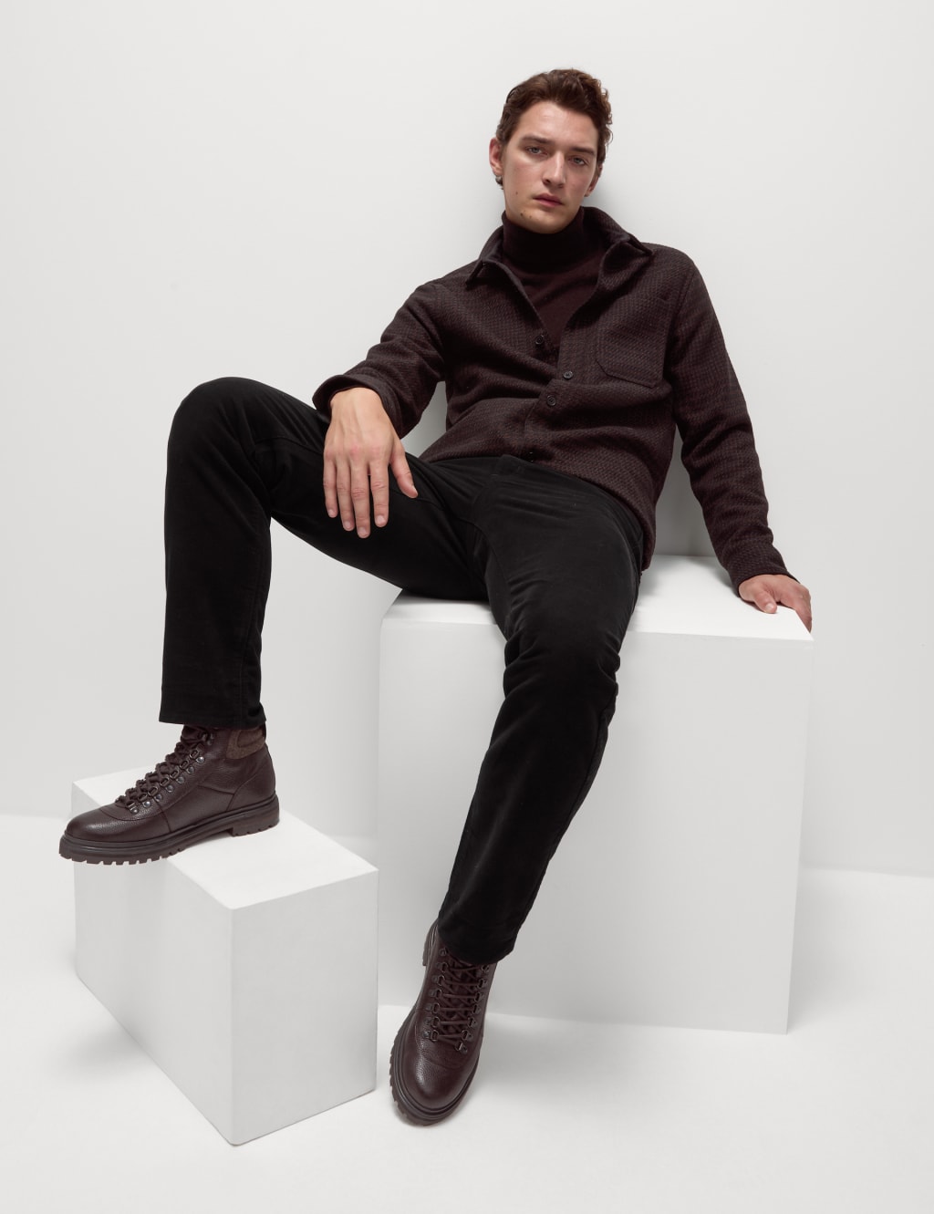 Regular Fit Italian Moleskin 5 Pocket Trousers
