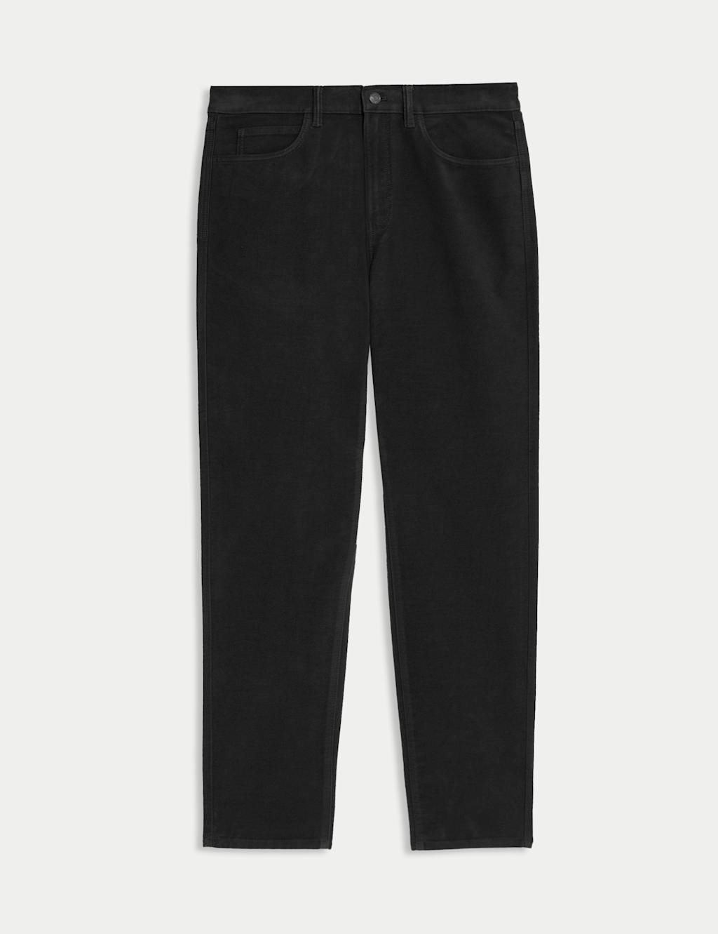 Regular Fit Italian Moleskin 5 Pocket Trousers