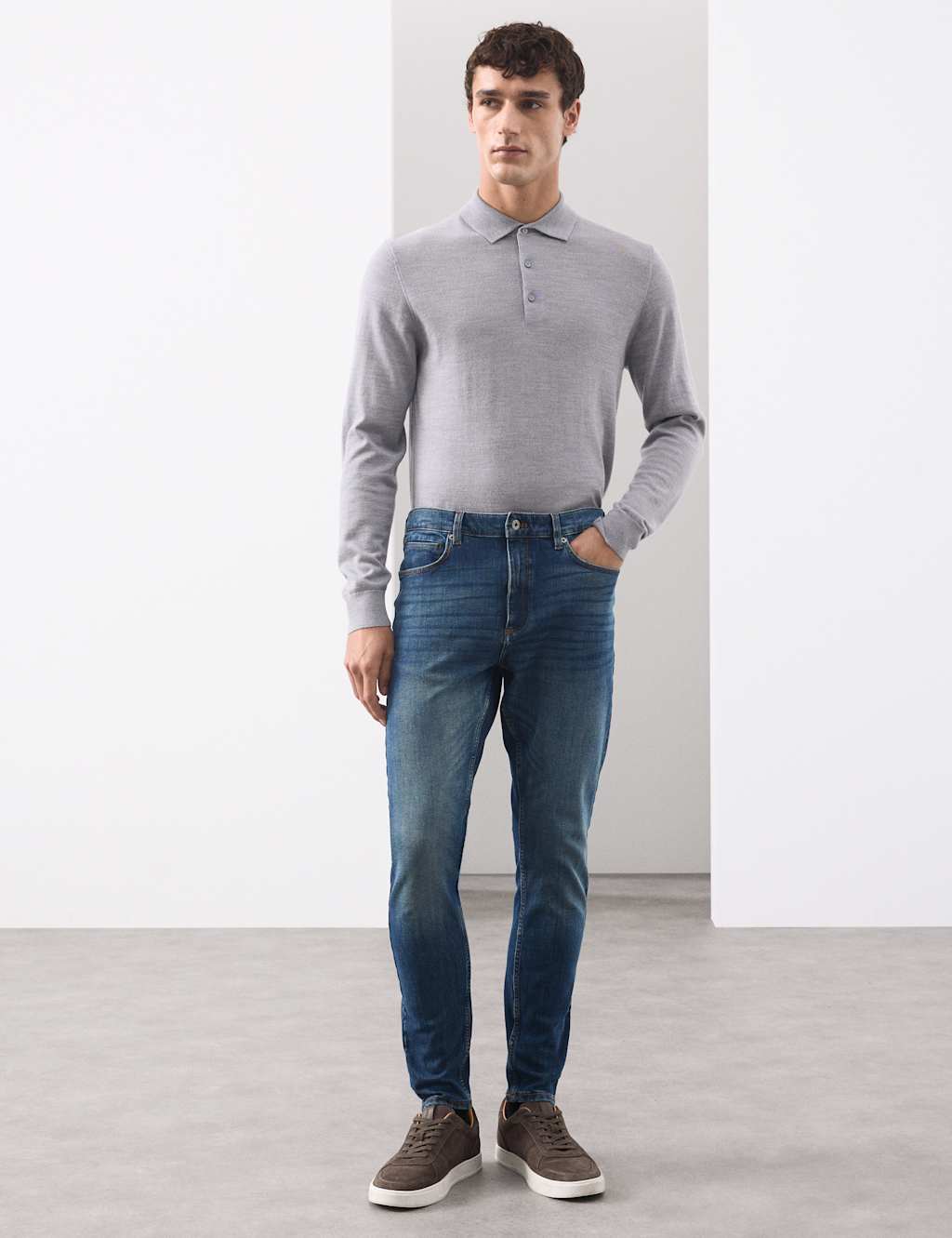 Autograph Skinny Fit 360 Flex Stretch Jeans Mid Blue