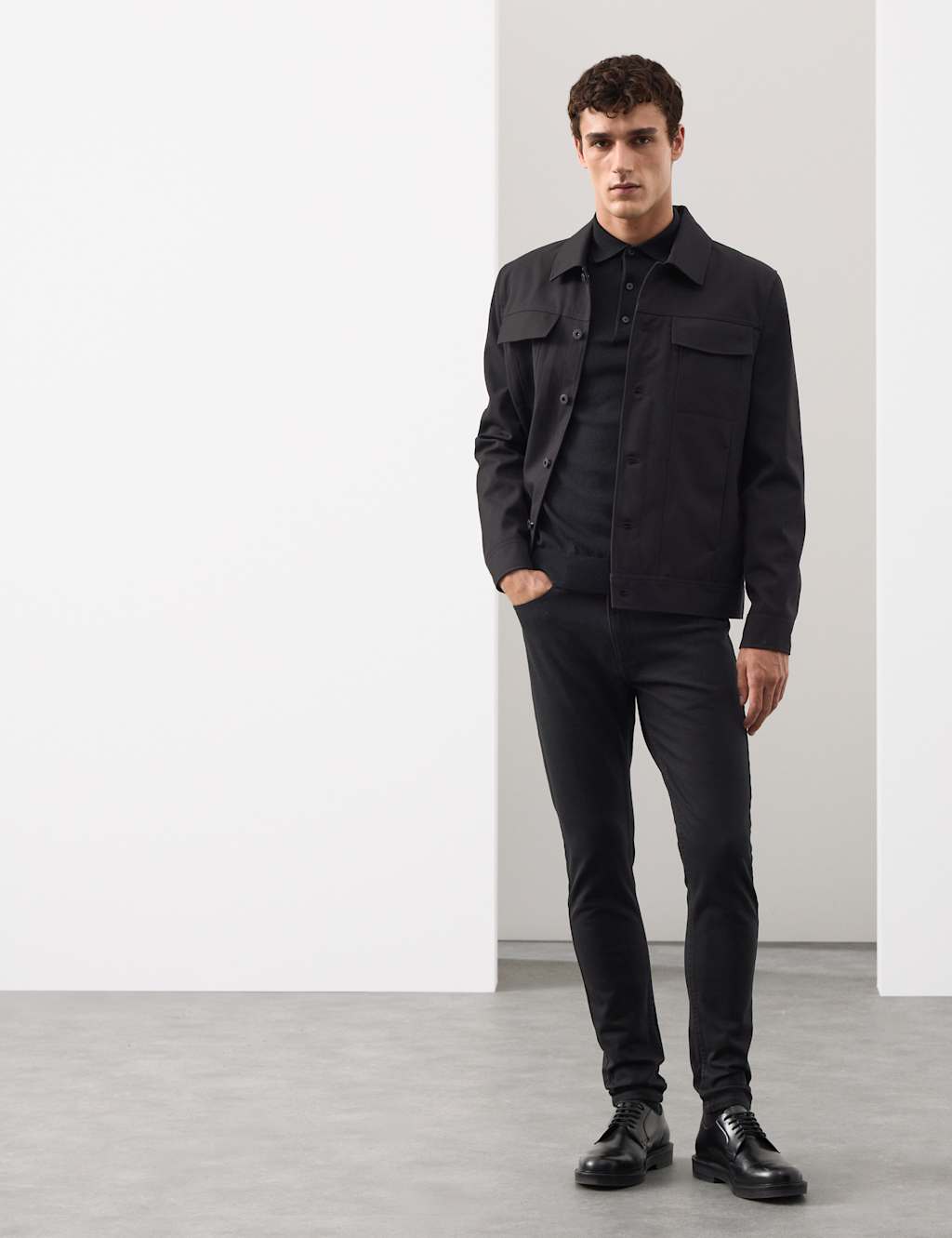 Autograph Skinny Fit 360 Flex Stretch Jeans Black/Black