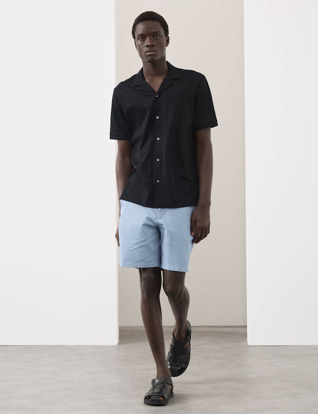 Autograph Men's Textured Shorts - 38 - Dusty Blue