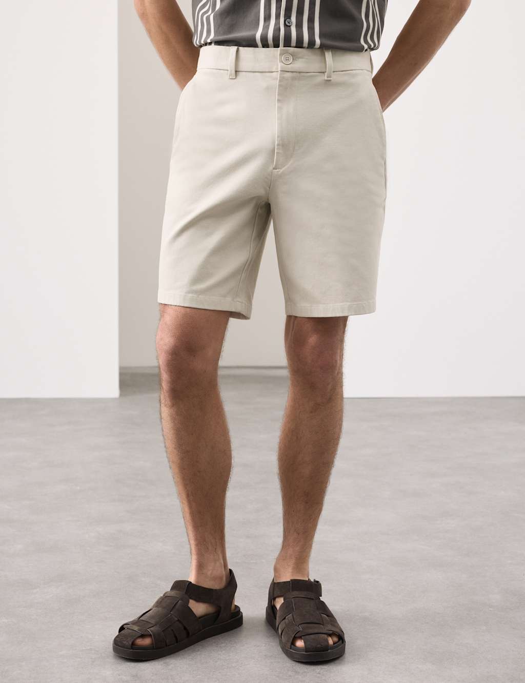 Autograph Men's Textured Shorts - 32 - Pale Opaline