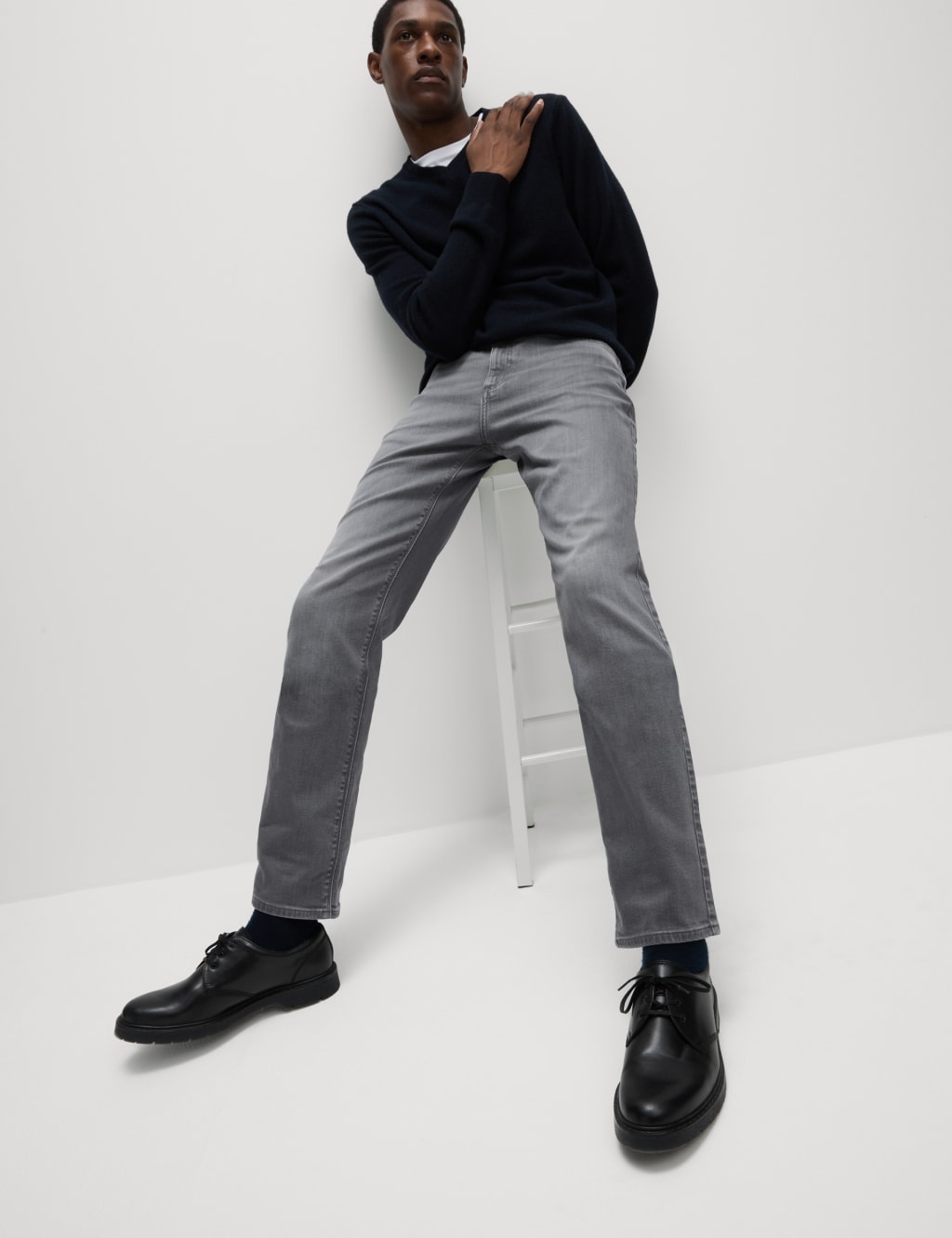 Straight Fit Stretch Jeans