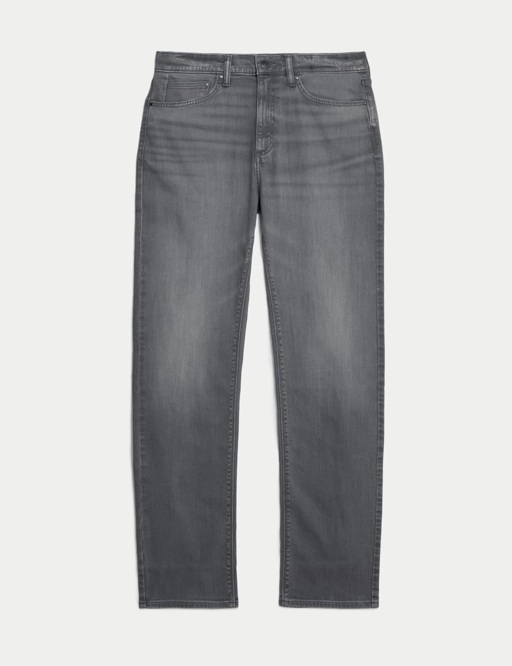 M&S Straight Fit Stretch Jeans Mid Grey