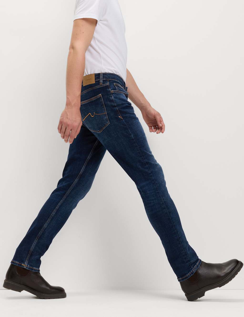 M&S Slim Fit 5 Pocket Stretch Jeans Indigo