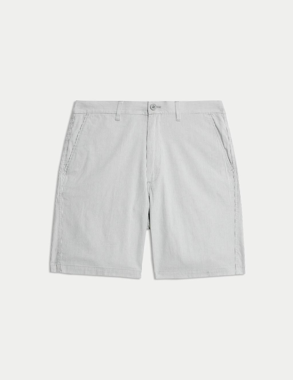 M&S Men's Half-Elasticated Waist Chino Shorts - 30 - Grey Mix