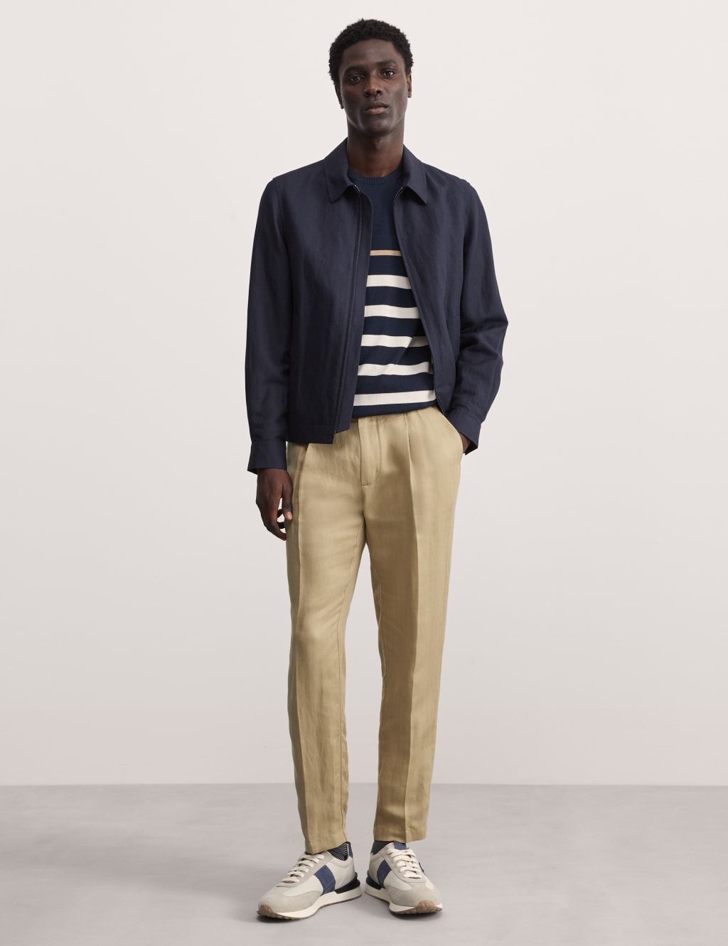 Linen Casual Trousers at M S IE