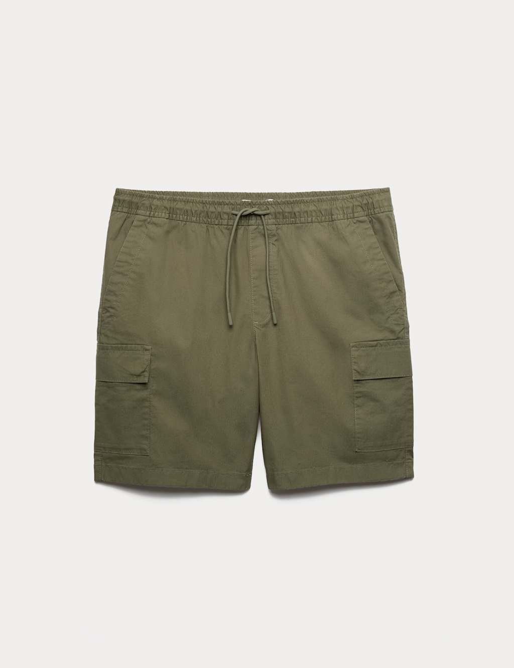 M&S Men's Elasticated Waist Ripstop Cargo Shorts - XL - Hunter Green