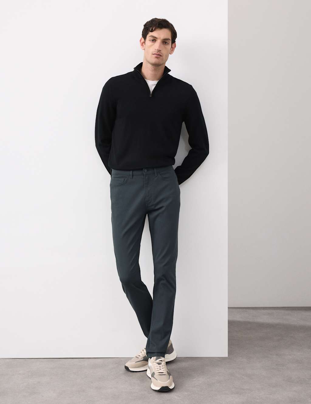 Autograph Performance Twill 5 Pocket Trousers Pewter