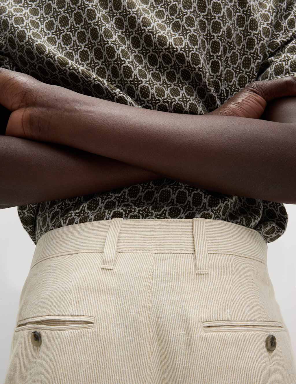 Regular Fit Linen Blend Chinos